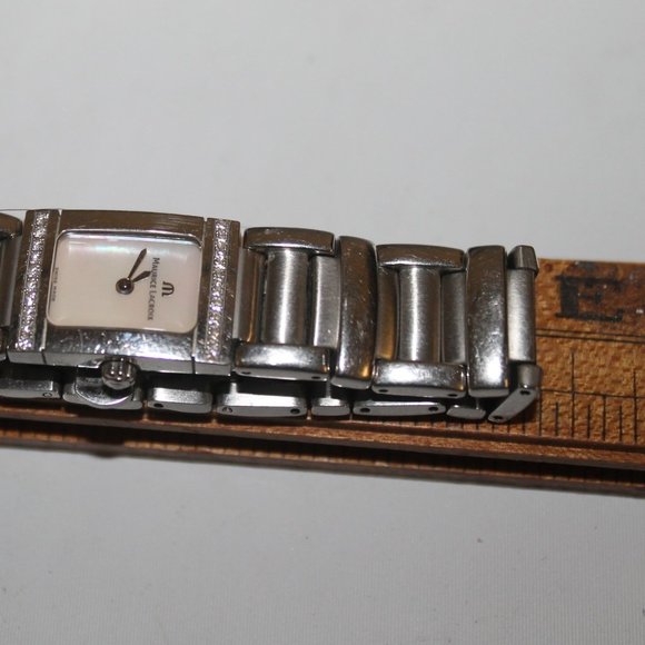 Maurice Lacroix Miros Quartz Swiss Diamond MOP Watch w Case Xtra Link Rtl $2175 - Picture 9 of 11